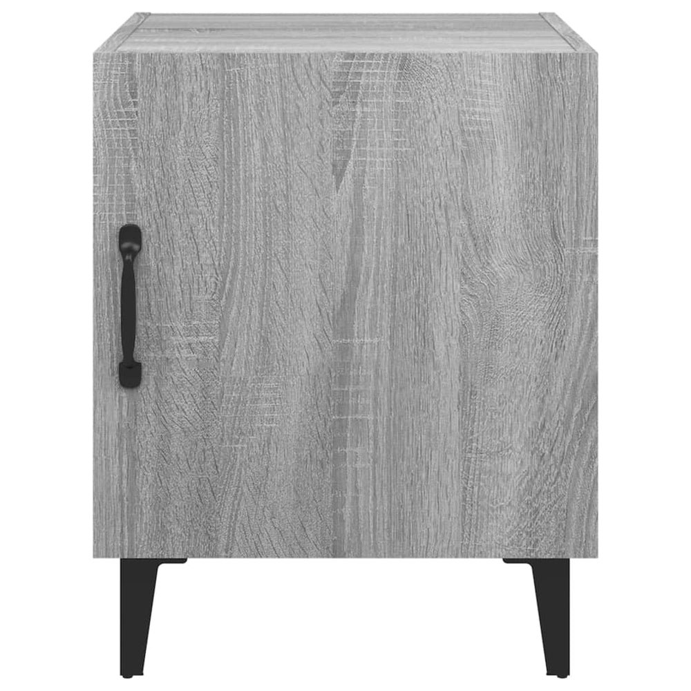 Nachtkastje bewerkt hout grijs sonoma eikenkleurig MeubelReus