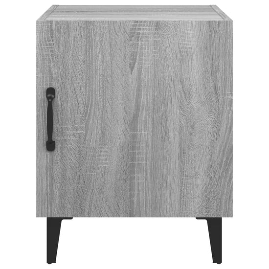 Nachtkastje bewerkt hout grijs sonoma eikenkleurig MeubelReus