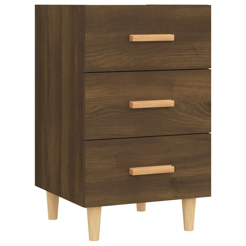 Nachtkastje 40x40x66 cm bewerkt hout bruin eikenkleur MeubelReus