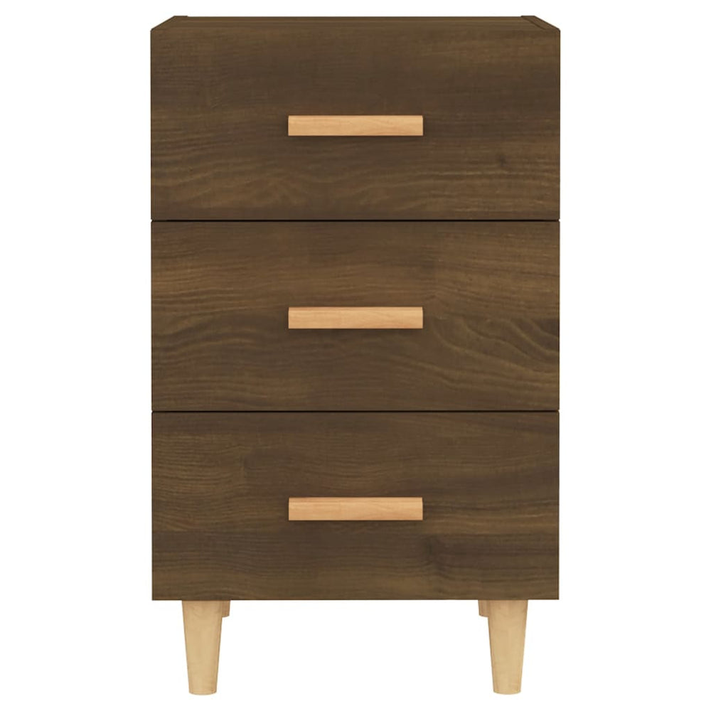 Nachtkastje 40x40x66 cm bewerkt hout bruin eikenkleur MeubelReus
