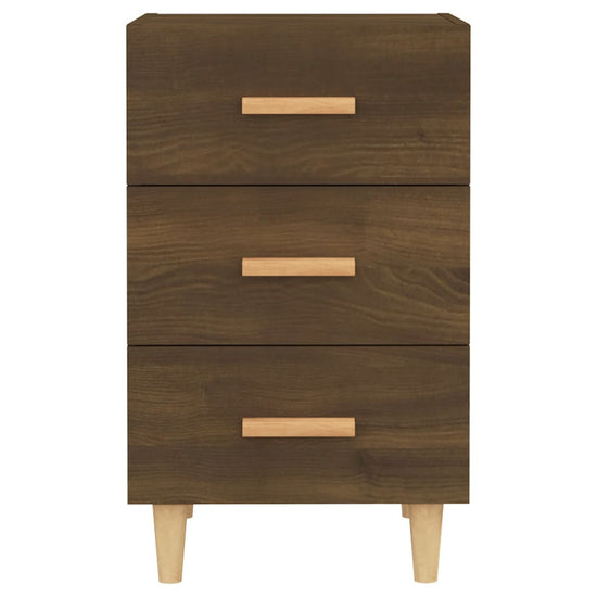Nachtkastje 40x40x66 cm bewerkt hout bruin eikenkleur MeubelReus