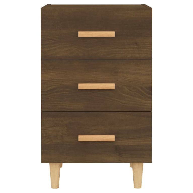 Nachtkastje 40x40x66 cm bewerkt hout bruin eikenkleur MeubelReus