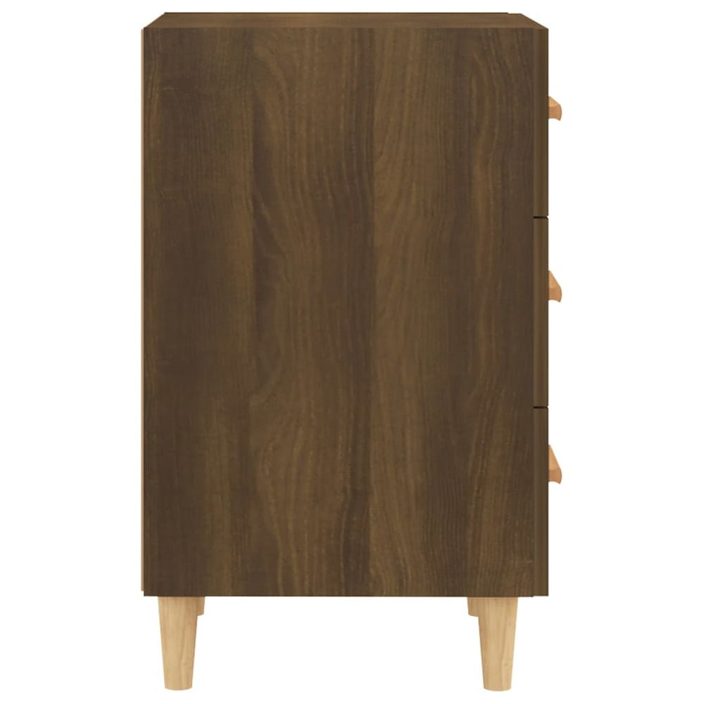 Nachtkastje 40x40x66 cm bewerkt hout bruin eikenkleur MeubelReus