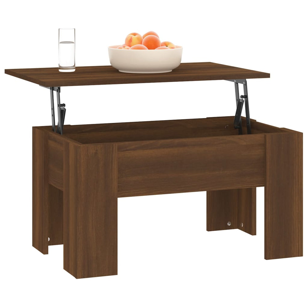 Salontafel 79x49x41 cm bewerkt hout bruineikenkleurig MeubelReus
