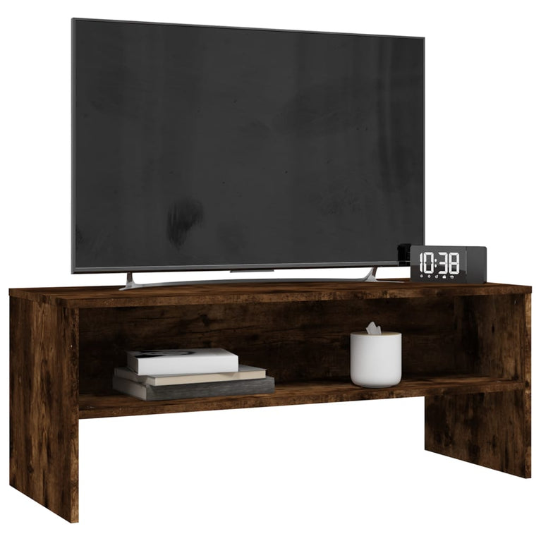 Tv-meubel 100x40x40 cm bewerkt hout gerookt eikenkleurig MeubelReus