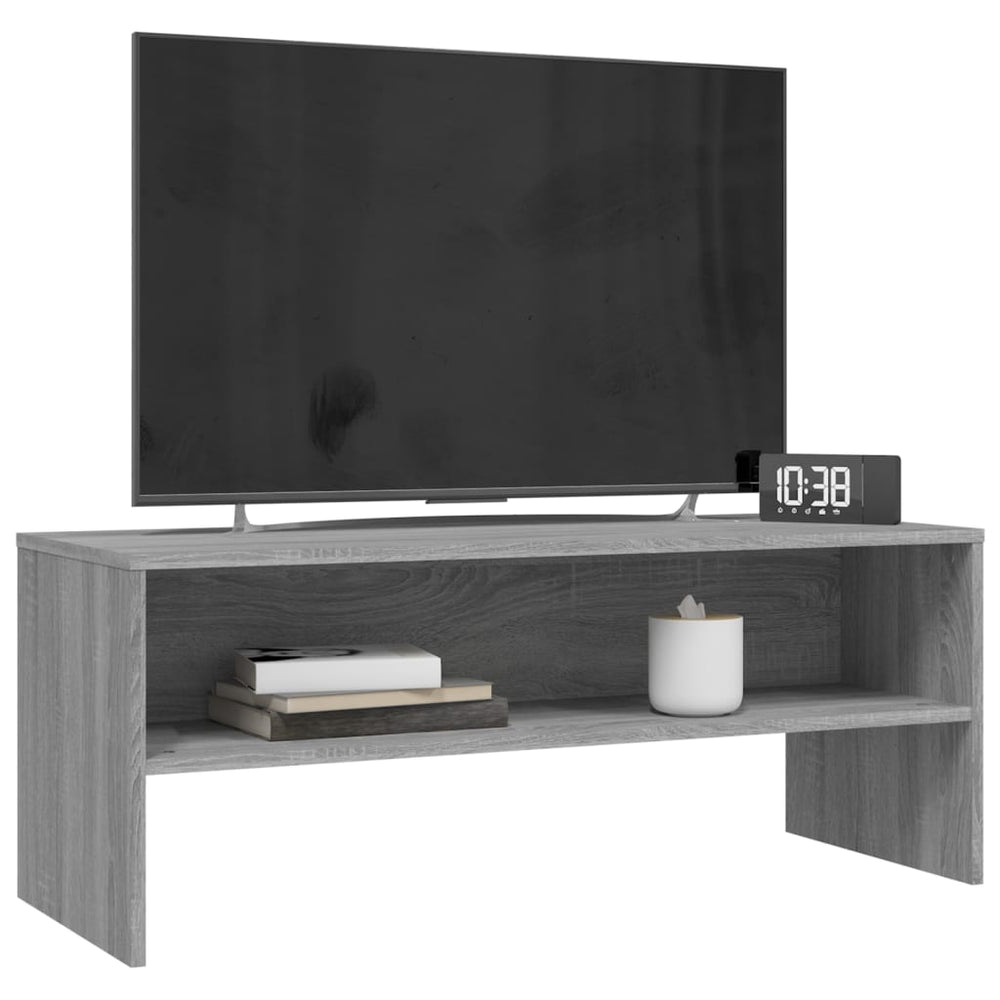 Tv-meubel 100x40x40 cm bewerkt hout grijs sonoma eikenkleurig MeubelReus