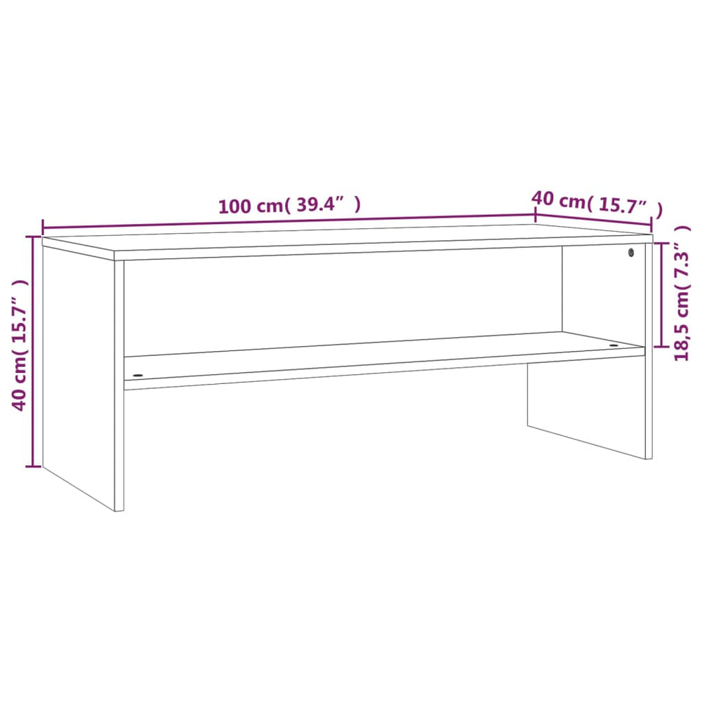 Tv-meubel 100x40x40 cm bewerkt hout grijs sonoma eikenkleurig MeubelReus