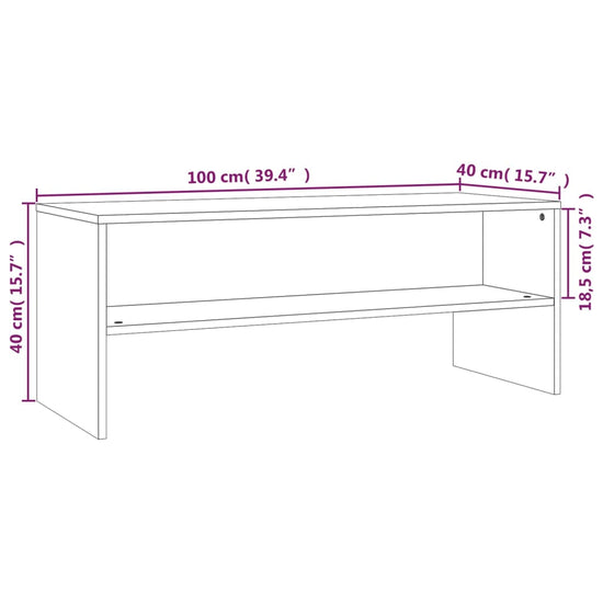 Tv-meubel 100x40x40 cm bewerkt hout grijs sonoma eikenkleurig MeubelReus