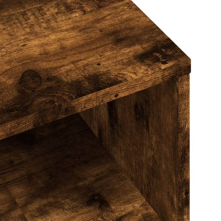 Nachtkastje 40x30x30 cm bewerkt hout gerookt eikenkleurig MeubelReus