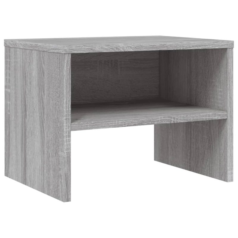 Nachtkastje 40x30x30 cm bewerkt hout grijs sonoma eikenkleurig MeubelReus