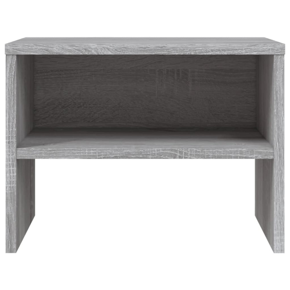 Nachtkastje 40x30x30 cm bewerkt hout grijs sonoma eikenkleurig MeubelReus