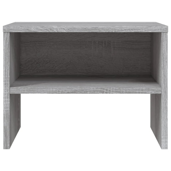 Nachtkastje 40x30x30 cm bewerkt hout grijs sonoma eikenkleurig MeubelReus