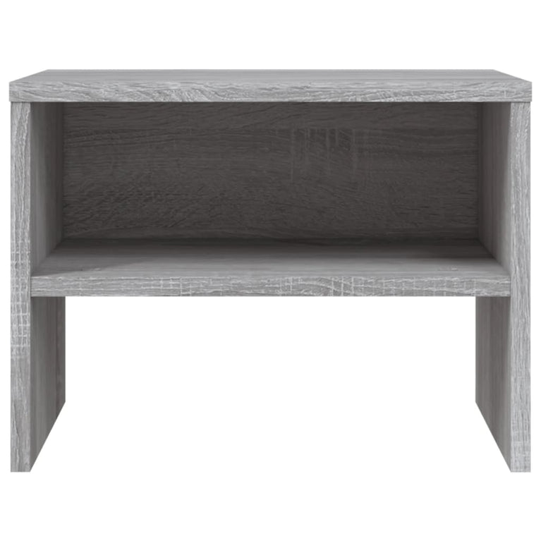 Nachtkastje 40x30x30 cm bewerkt hout grijs sonoma eikenkleurig MeubelReus