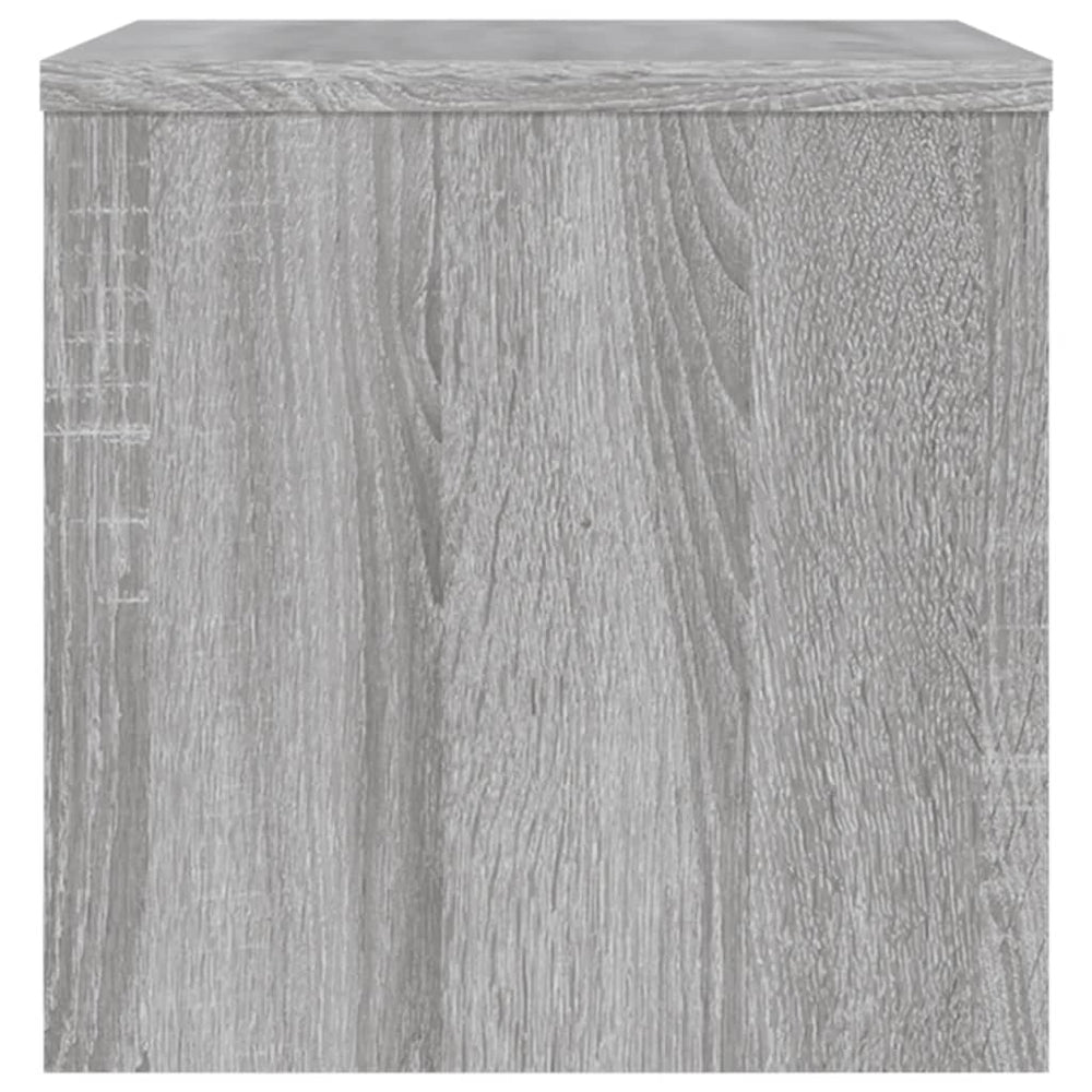 Nachtkastje 40x30x30 cm bewerkt hout grijs sonoma eikenkleurig MeubelReus