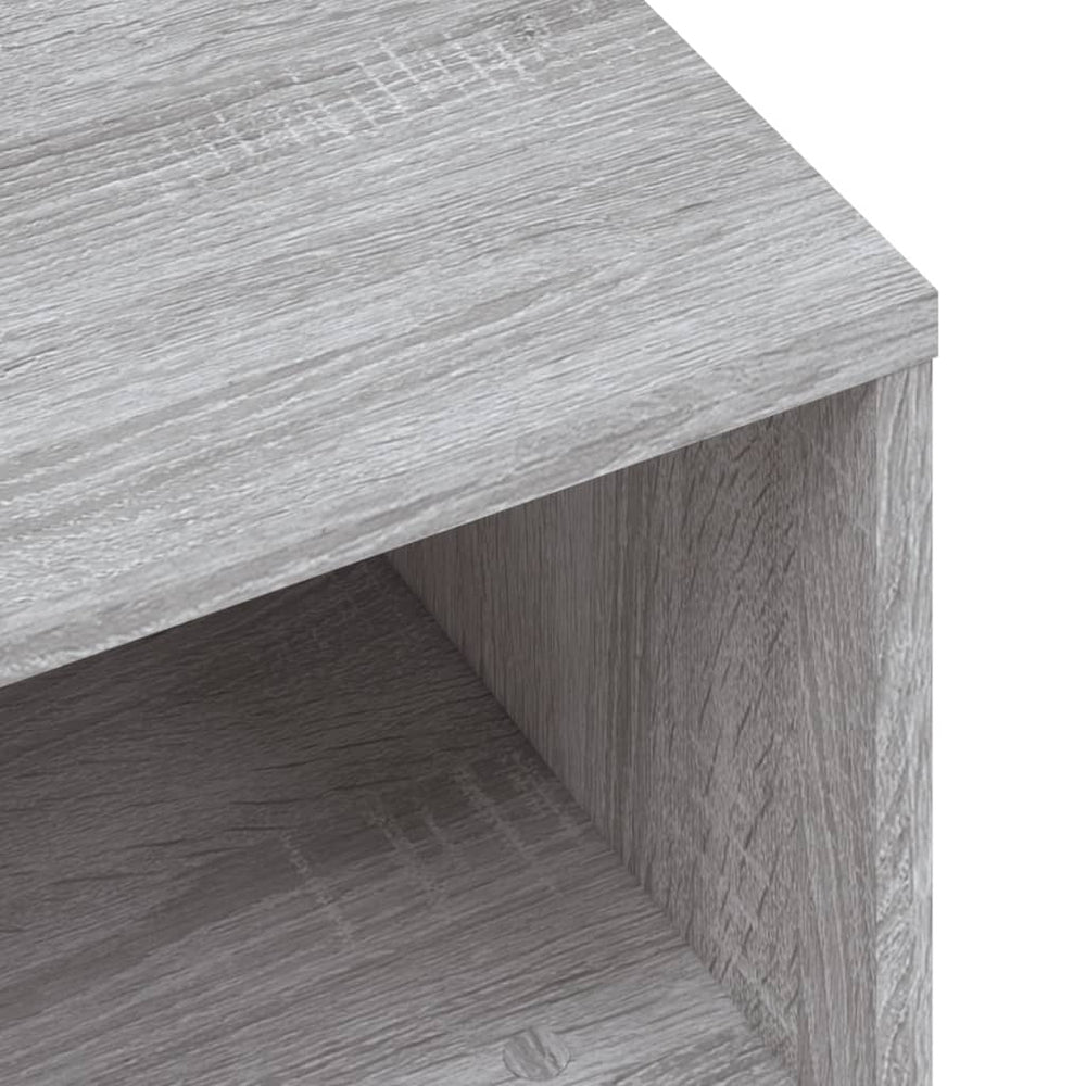 Nachtkastje 40x30x30 cm bewerkt hout grijs sonoma eikenkleurig MeubelReus