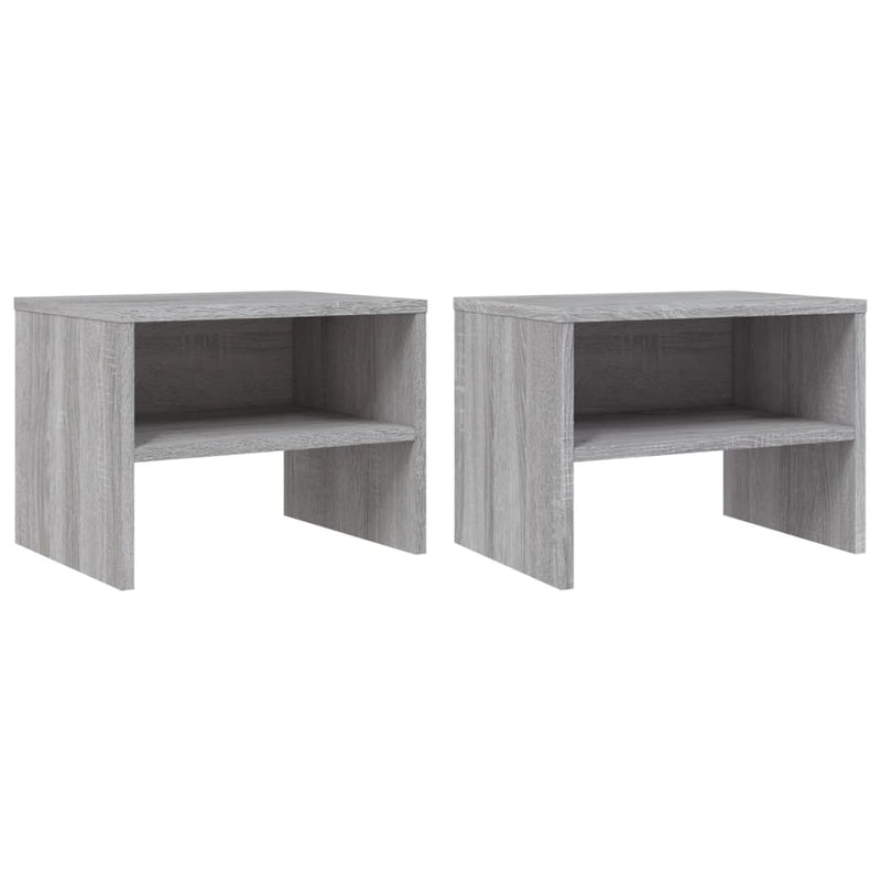 Nachtkastjes 2 st 40x30x30 cm bewerkt hout grijs sonoma eiken MeubelReus