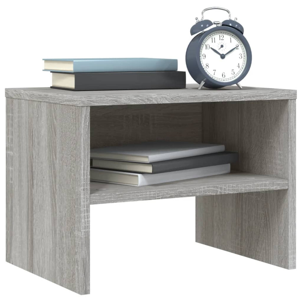 Nachtkastjes 2 st 40x30x30 cm bewerkt hout grijs sonoma eiken MeubelReus