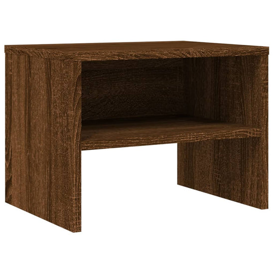 Nachtkastje 40x30x30 cm bewerkt hout bruin eikenkleur MeubelReus
