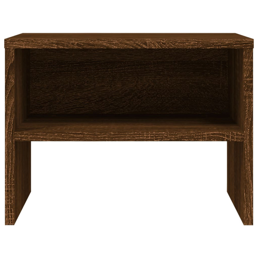 Nachtkastje 40x30x30 cm bewerkt hout bruin eikenkleur MeubelReus
