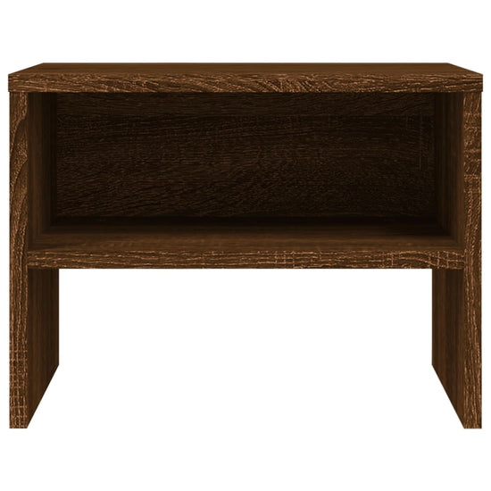 Nachtkastje 40x30x30 cm bewerkt hout bruin eikenkleur MeubelReus