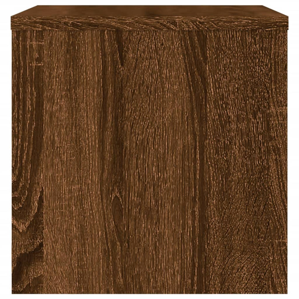 Nachtkastje 40x30x30 cm bewerkt hout bruin eikenkleur MeubelReus