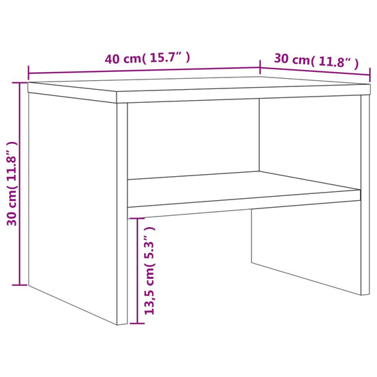 Nachtkastjes 2 st 40x30x30 cm bewerkt hout bruin eikenkleur MeubelReus