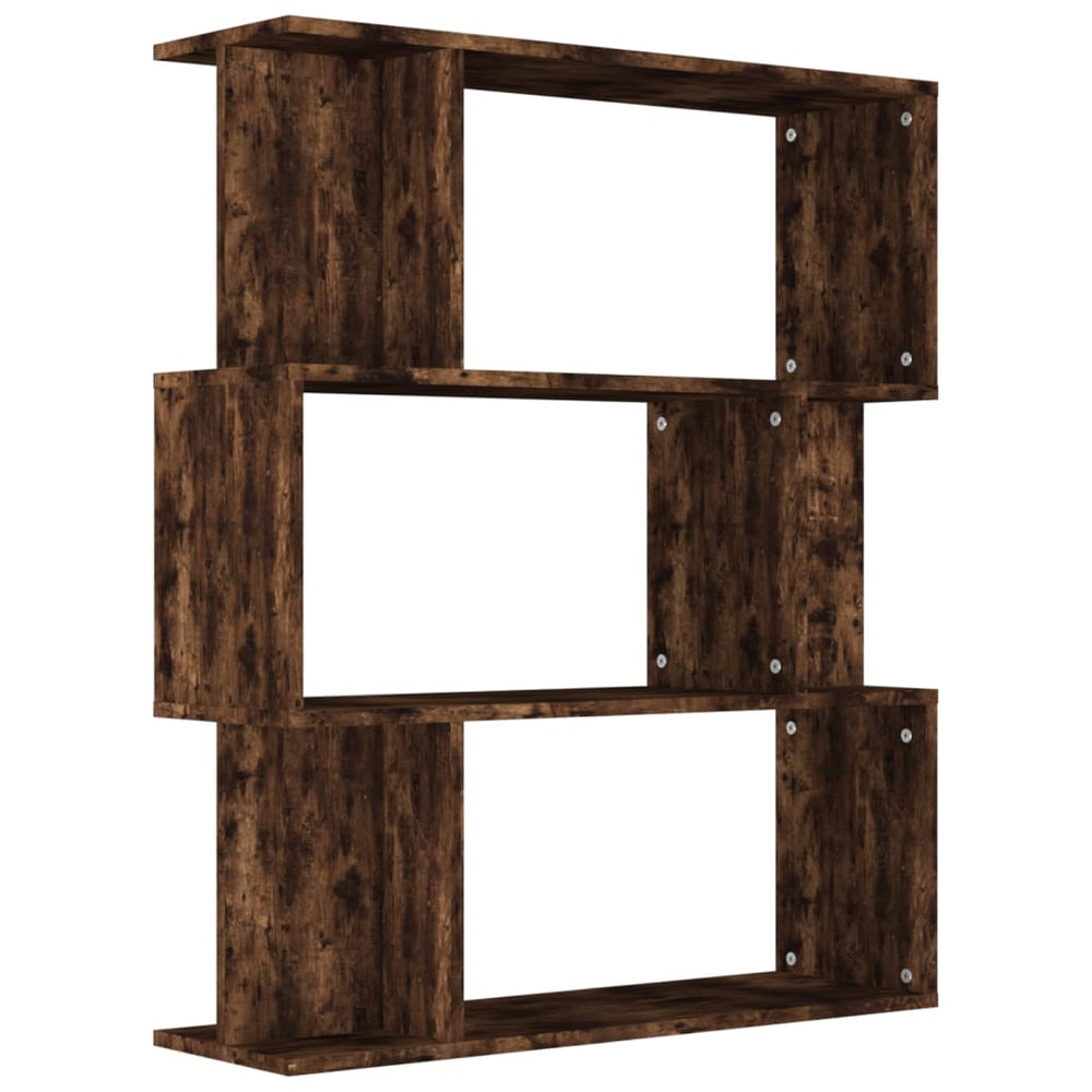 Boekenkast / kamerscherm 80x24x96 cm bewerkt hout gerookt eiken MeubelReus