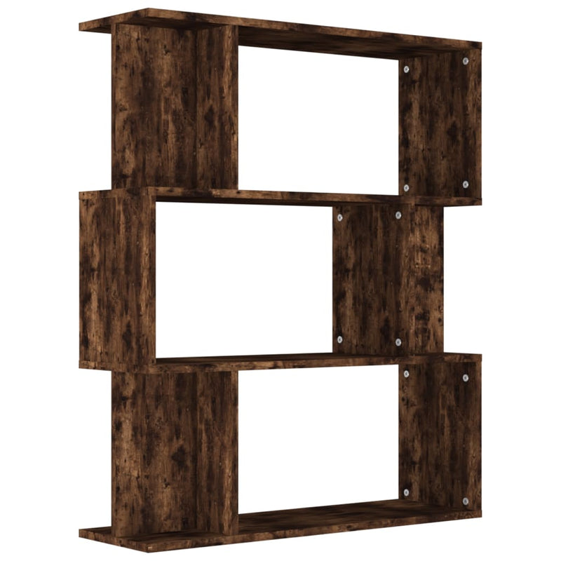 Boekenkast / kamerscherm 80x24x96 cm bewerkt hout gerookt eiken MeubelReus