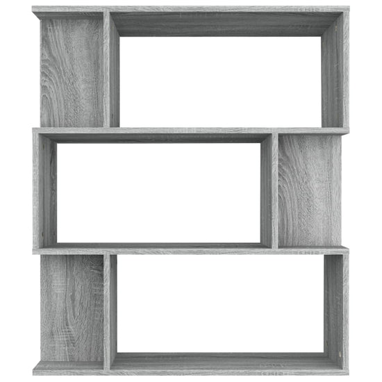 Boekenkast / kamerscherm 80x24x96 cm bewerkt hout grijs sonoma MeubelReus