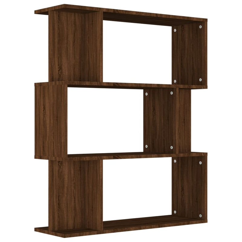 Boekenkast / kamerscherm 80x24x96 cm bewerkt hout bruineiken MeubelReus