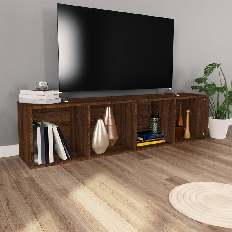 Boekenkast / tv-meubel 36x30x143 cm bruin eikenkleur MeubelReus