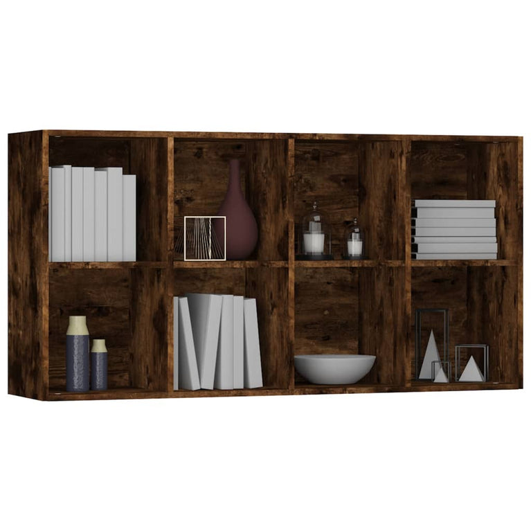 Boekenkast 66x30x130 cm bewerkt hout gerookt eikenkleurig MeubelReus