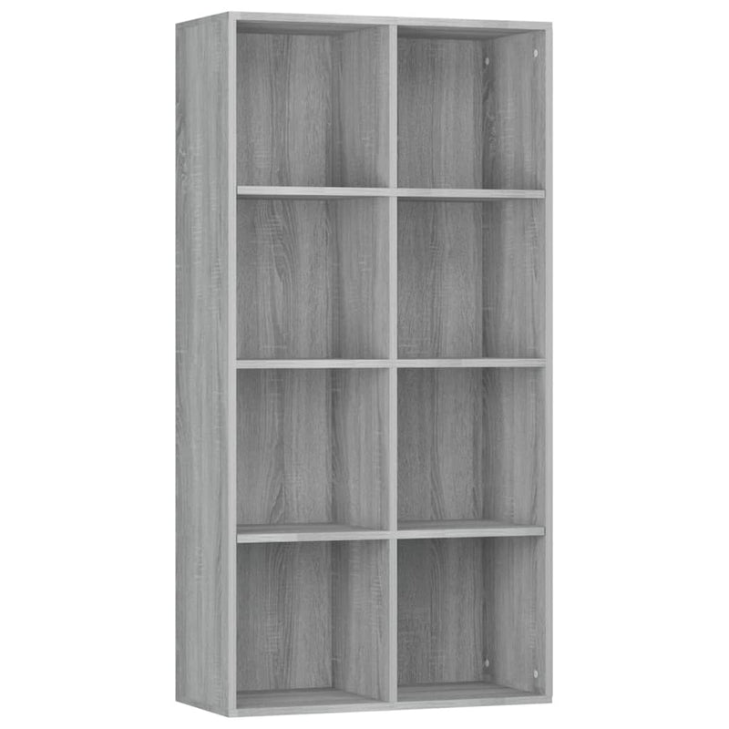 Boekenkast 66x30x130 cm bewerkt hout sonoma grijs MeubelReus