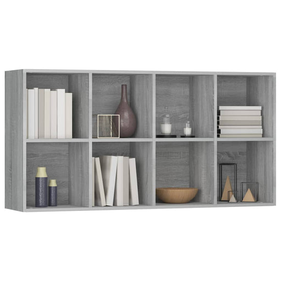 Boekenkast 66x30x130 cm bewerkt hout sonoma grijs MeubelReus