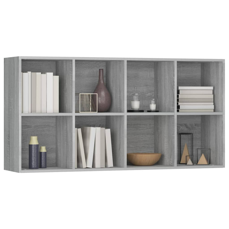 Boekenkast 66x30x130 cm bewerkt hout sonoma grijs MeubelReus