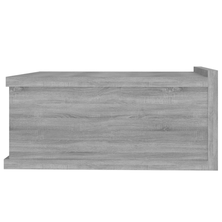 Nachtkastjes 2 st zwevend 40x30x15 cm bewerkt hout grijs sonoma MeubelReus