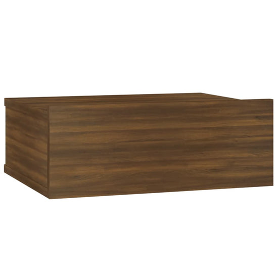 Nachtkastje zwevend 40x30x15 cm bewerkt hout bruin eikenkleur MeubelReus