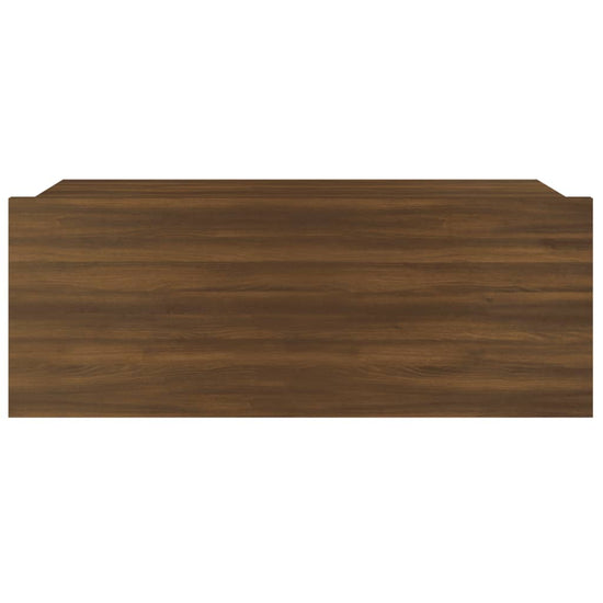 Nachtkastje zwevend 40x30x15 cm bewerkt hout bruin eikenkleur MeubelReus