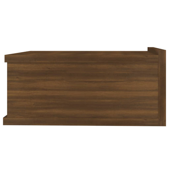 Nachtkastje zwevend 40x30x15 cm bewerkt hout bruin eikenkleur MeubelReus