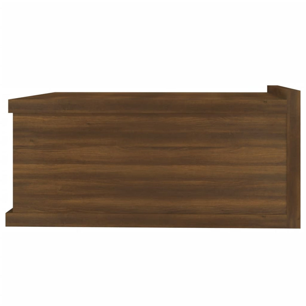 Nachtkastjes 2 st zwevend 40x30x15 cm bewerkt hout bruineiken MeubelReus