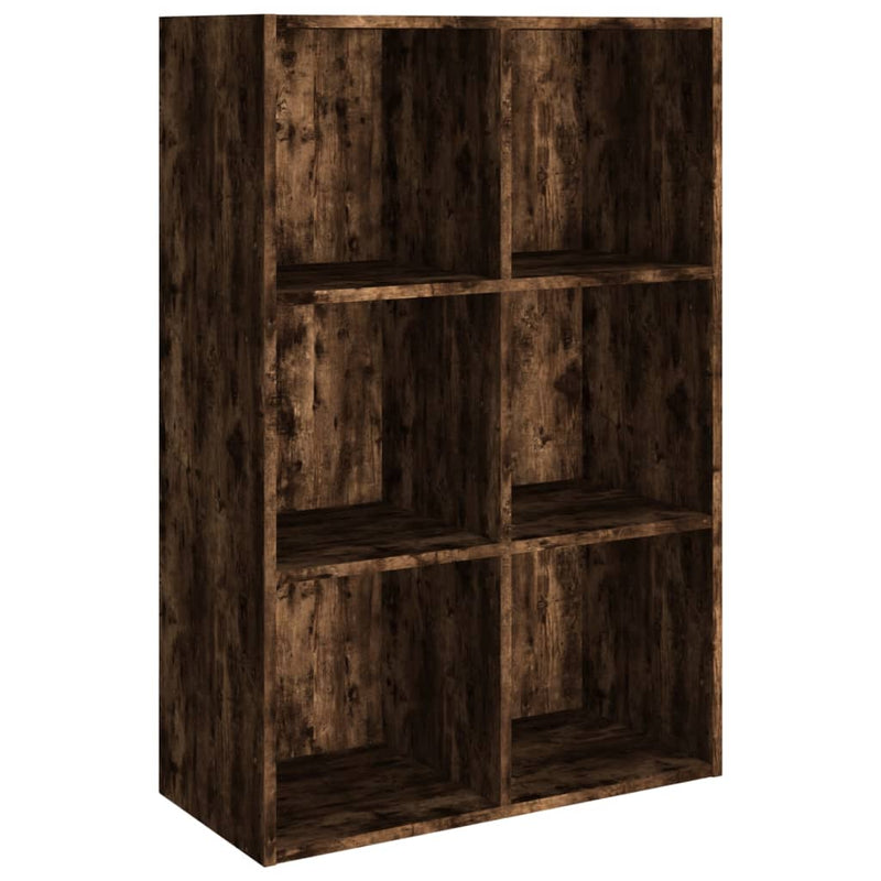 Boekenkast/dressoir 66x30x98 cm bewerkt hout gerookt eikenkleur MeubelReus
