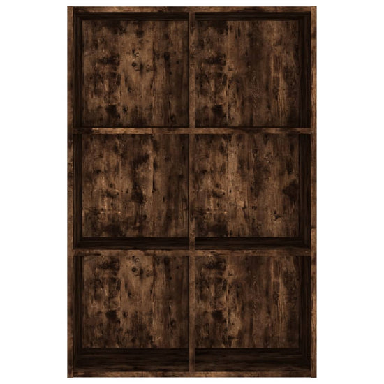 Boekenkast/dressoir 66x30x98 cm bewerkt hout gerookt eikenkleur MeubelReus