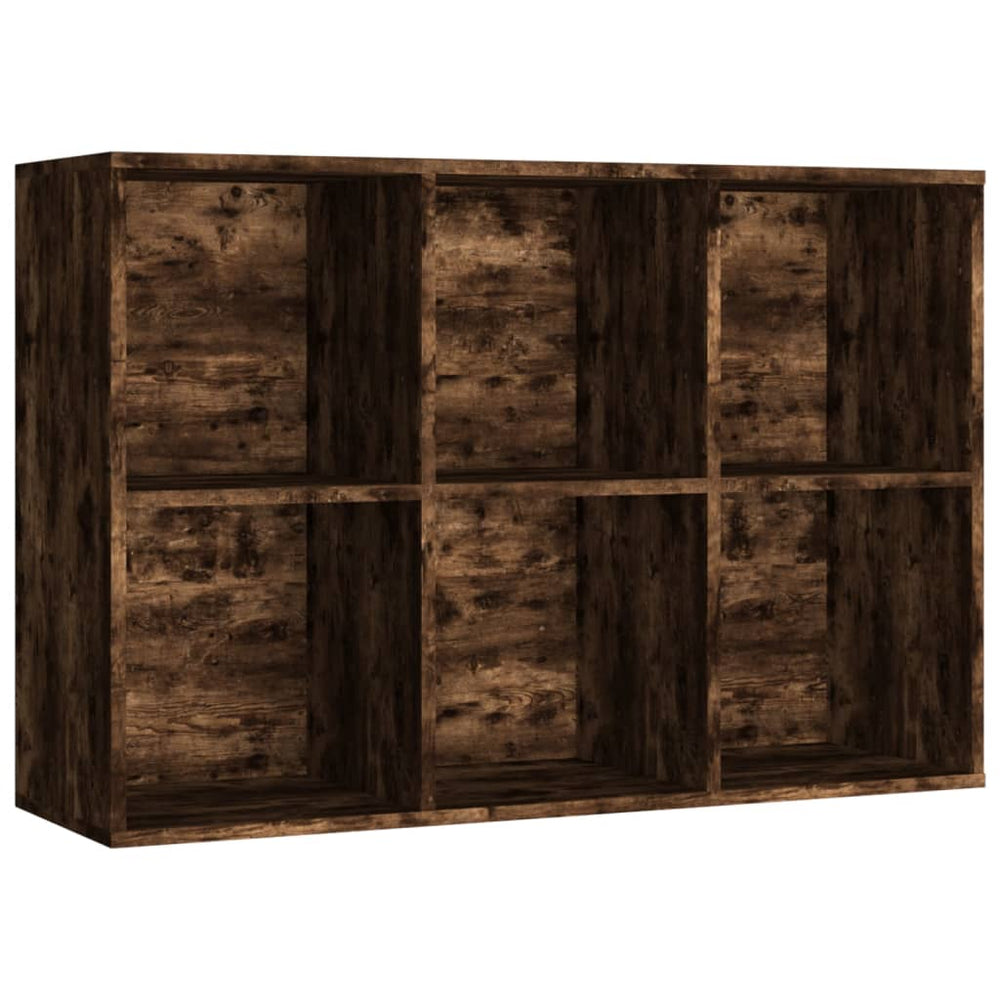 Boekenkast/dressoir 66x30x98 cm bewerkt hout gerookt eikenkleur MeubelReus