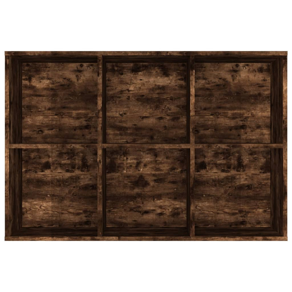 Boekenkast/dressoir 66x30x98 cm bewerkt hout gerookt eikenkleur MeubelReus
