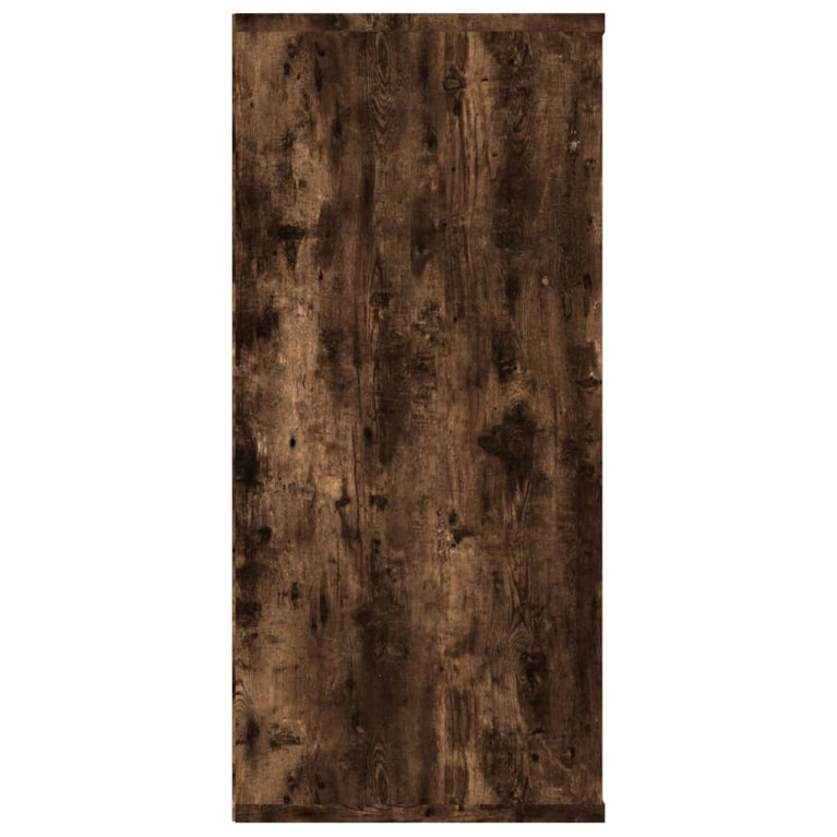 Boekenkast/dressoir 66x30x98 cm bewerkt hout gerookt eikenkleur MeubelReus