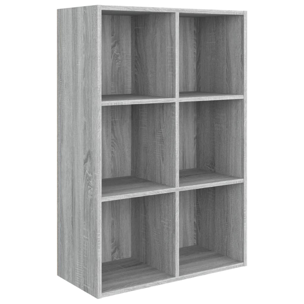 Boekenkast/dressoir 66x30x98 cm bewerkt hout grijs sonoma eiken MeubelReus