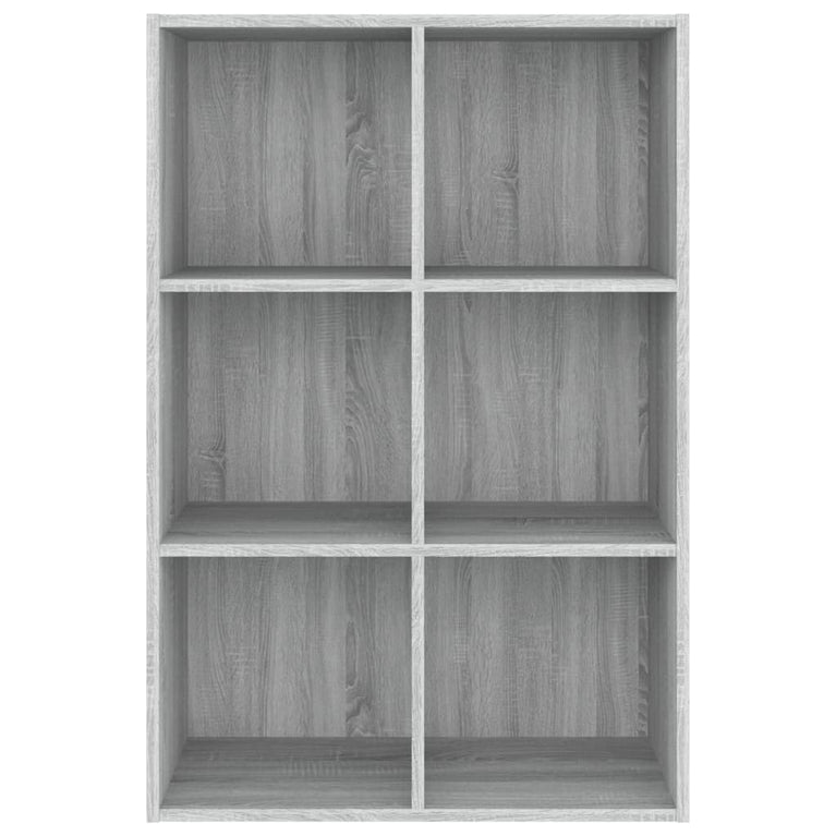 Boekenkast/dressoir 66x30x98 cm bewerkt hout grijs sonoma eiken MeubelReus