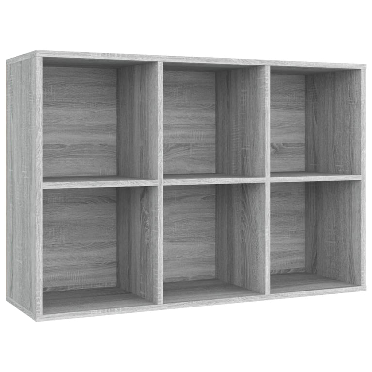 Boekenkast/dressoir 66x30x98 cm bewerkt hout grijs sonoma eiken MeubelReus