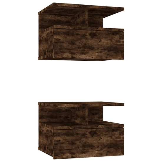 Nachtkastjes 2 st zwevend 40x31x27 cm hout gerookt eikenkleurig MeubelReus
