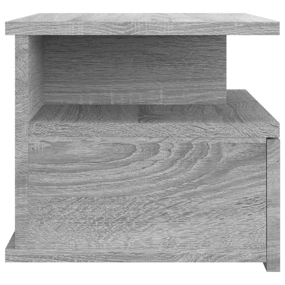 Nachtkastjes 2 st zwevend 40x31x27 cm bewerkt hout grijs sonoma MeubelReus